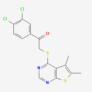 1-(3,4-Dichlorophenyl)-2-(5,6-dimethylthieno[2,3-d]pyrimidin-4-yl)sulfanylethanone