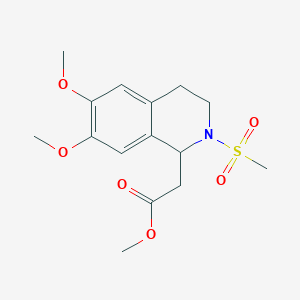 Methyl 2-(2-methanesulfonyl-6,7-dimethoxy-1,2,3,4-tetrahydroisoquinolin-1-yl)acetate