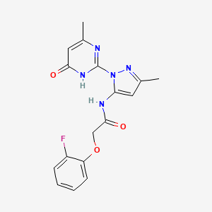 2-(2-fluorophenoxy)-N-(3-methyl-1-(4-methyl-6-oxo-1,6-dihydropyrimidin-2-yl)-1H-pyrazol-5-yl)acetamide