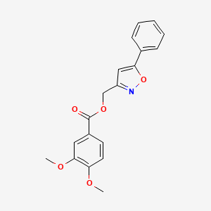 molecular formula C19H17NO5 B2556233 (5-苯基-1,2-噁唑-3-基)甲基3,4-二甲氧基苯甲酸酯 CAS No. 946346-66-3