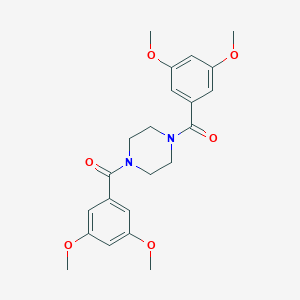 molecular formula C22H26N2O6 B255624 1,4-Bis(3,5-dimethoxybenzoyl)piperazine 