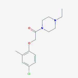 molecular formula C15H21ClN2O2 B255625 2-(4-Chloro-2-methylphenoxy)-1-(4-ethylpiperazin-1-yl)ethanone 