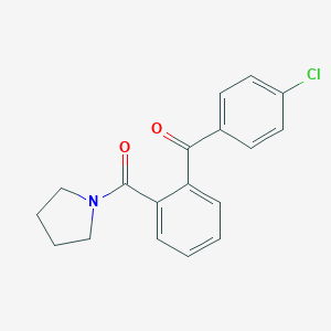 molecular formula C18H16ClNO2 B255626 1-[2-(4-Chlorobenzoyl)benzoyl]pyrrolidine 