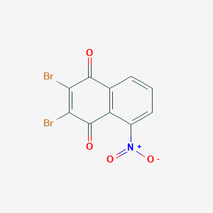 molecular formula C10H3Br2NO4 B2556269 2,3-Dibromo-5-nitronaphthalene-1,4-dione CAS No. 98994-59-3