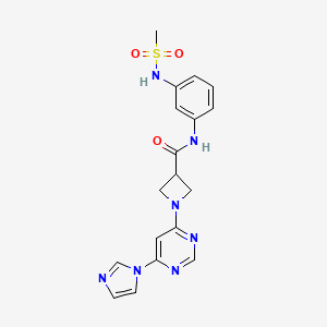 1-(6-(1H-imidazol-1-yl)pyrimidin-4-yl)-N-(3-(methylsulfonamido)phenyl)azetidine-3-carboxamide