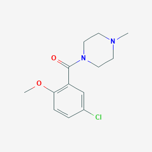 molecular formula C13H17ClN2O2 B255629 1-(5-Chloro-2-methoxybenzoyl)-4-methylpiperazine 