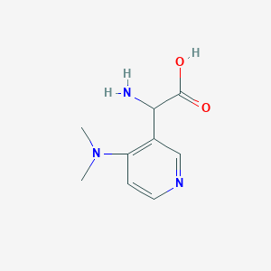 molecular formula C9H13N3O2 B2556298 2-氨基-2-[4-(二甲基氨基)吡啶-3-基]乙酸 CAS No. 1539994-84-7