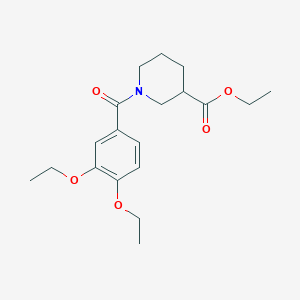 molecular formula C19H27NO5 B255630 Ethyl 1-(3,4-diethoxybenzoyl)-3-piperidinecarboxylate 