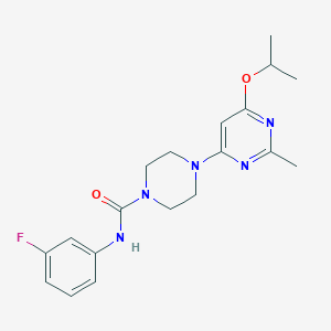 molecular formula C19H24FN5O2 B2556330 N-(3-fluorophenyl)-4-(6-isopropoxy-2-methylpyrimidin-4-yl)piperazine-1-carboxamide CAS No. 946232-01-5