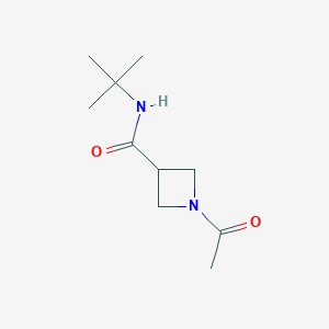 molecular formula C10H18N2O2 B2556332 1-acetyl-N-(tert-butyl)azetidine-3-carboxamide CAS No. 1428380-04-4
