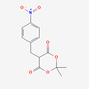 molecular formula C13H13NO6 B2556341 2,2-Dimethyl-5-(4-nitrobenzyl)-1,3-dioxane-4,6-dione CAS No. 154317-89-2