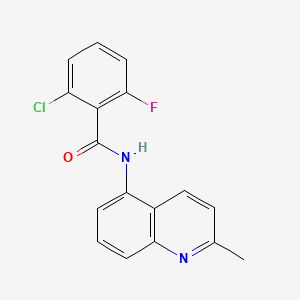 molecular formula C17H12ClFN2O B2556342 2-氯-6-氟-N-(2-甲基喹啉-5-基)苯甲酰胺 CAS No. 1203237-87-9