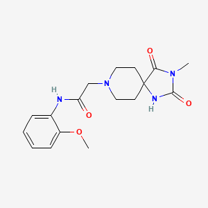 molecular formula C17H22N4O4 B2556343 N-(2-methoxyphenyl)-2-(3-methyl-2,4-dioxo-1,3,8-triazaspiro[4.5]decan-8-yl)acetamide CAS No. 941880-45-1