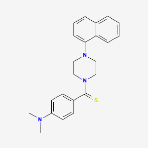 molecular formula C23H25N3S B2556348 (4-(二甲氨基)苯基)(4-(萘-1-基)哌嗪-1-基)甲硫酮 CAS No. 612052-16-1