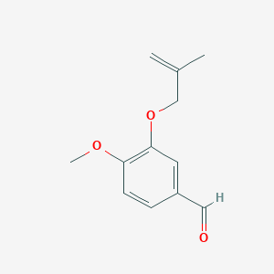 molecular formula C12H14O3 B2556358 4-Methoxy-3-[(2-methylprop-2-en-1-yl)oxy]benzaldehyde CAS No. 267898-03-3