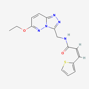 molecular formula C15H15N5O2S B2556360 (Z)-N-((6-乙氧基-[1,2,4]三唑并[4,3-b]哒嗪-3-基)甲基)-3-(噻吩-2-基)丙烯酰胺 CAS No. 2035004-71-6