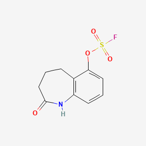 molecular formula C10H10FNO4S B2556369 6-Fluorosulfonyloxy-2-oxo-1,3,4,5-tetrahydro-1-benzazepine CAS No. 2411224-39-8