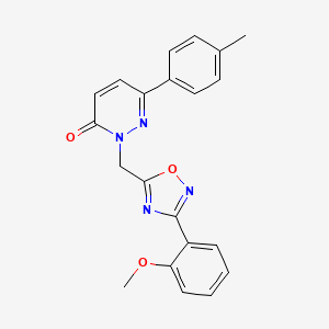 molecular formula C21H18N4O3 B2556379 2-{[3-(2-methoxyphenyl)-1,2,4-oxadiazol-5-yl]methyl}-6-(4-methylphenyl)pyridazin-3(2H)-one CAS No. 1207026-79-6