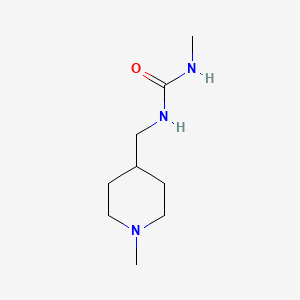 molecular formula C9H19N3O B2556380 3-Méthyl-1-[(1-méthylpipéridin-4-yl)méthyl]urée CAS No. 1598036-79-3