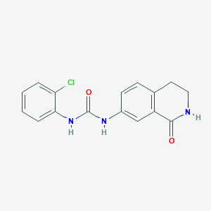 molecular formula C16H14ClN3O2 B2556400 1-(2-Chlorophenyl)-3-(1-oxo-1,2,3,4-tetrahydroisoquinolin-7-yl)urea CAS No. 1351590-85-6