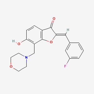 molecular formula C20H18FNO4 B2556407 (Z)-2-(3-氟苯亚甲基)-6-羟基-7-(吗啉甲基)苯并呋喃-3(2H)-酮 CAS No. 899389-49-2