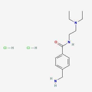 molecular formula C14H25Cl2N3O B2556408 4-(氨基甲基)-N-[2-(二乙氨基)乙基]苯甲酰胺二盐酸盐 CAS No. 1171137-83-9