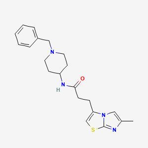 molecular formula C21H26N4OS B2556418 N-(1-苄基哌啶-4-基)-3-(6-甲基咪唑并[2,1-b]噻唑-3-基)丙酰胺 CAS No. 1251625-36-1