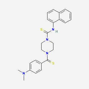 molecular formula C24H26N4S2 B2556437 4-[4-(二甲氨基)苯甲硫羰基]-N-萘-1-基哌嗪-1-甲硫酰胺 CAS No. 868153-20-2