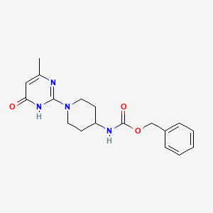 molecular formula C18H22N4O3 B2556438 苄基(1-(4-甲基-6-氧代-1,6-二氢嘧啶-2-基)哌啶-4-基)氨基甲酸酯 CAS No. 1903779-91-8