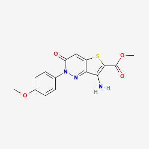 molecular formula C15H13N3O4S B2556449 7-氨基-2-(4-甲氧基苯基)-3-氧代-2,3-二氢噻吩并[3,2-c]哒嗪-6-羧酸甲酯 CAS No. 338395-94-1