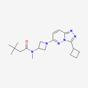 molecular formula C19H28N6O B2556457 N-(1-(3-cyclobutyl-[1,2,4]triazolo[4,3-b]pyridazin-6-yl)azetidin-3-yl)-N,3,3-trimethylbutanamide CAS No. 2310155-79-2