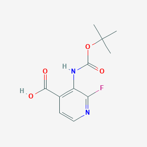molecular formula C11H13FN2O4 B2556464 2-氟-3-[(2-甲基丙烷-2-基)氧羰基氨基]吡啶-4-羧酸 CAS No. 2248284-49-1