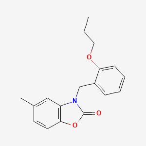 molecular formula C18H19NO3 B2556466 5-甲基-3-(2-丙氧基苄基)-3H-苯并恶唑-2-酮 CAS No. 638142-36-6
