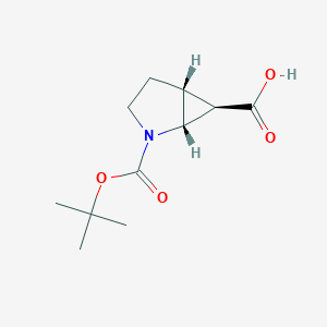 molecular formula C11H17NO4 B2556467 rac-(1R,5R,6R)-2-[(tert-butoxy)carbonyl]-2-azabicyclo[3.1.0]hexane-6-carboxylic acid CAS No. 1989638-05-2