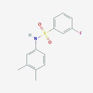 molecular formula C14H14FNO2S B255647 N-(3,4-dimethylphenyl)-3-fluorobenzenesulfonamide 