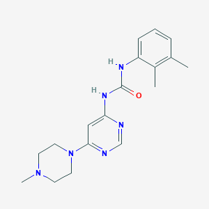molecular formula C18H24N6O B2556475 1-(2,3-二甲苯基)-3-(6-(4-甲基哌嗪-1-基)嘧啶-4-基)脲 CAS No. 1396865-53-4