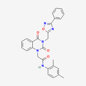 molecular formula C27H23N5O4 B2556480 N-(2,4-二甲苯基)-2-(2,4-二氧代-3-((3-苯基-1,2,4-恶二唑-5-基)甲基)-3,4-二氢喹唑啉-1(2H)-基)乙酰胺 CAS No. 894259-83-7