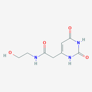 molecular formula C8H11N3O4 B2556491 2-(2,4-二氧代-1H-嘧啶-6-基)-N-(2-羟乙基)乙酰胺 CAS No. 868228-72-2