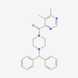 molecular formula C24H26N4O B2556492 (4-Benzhydrylpiperazin-1-yl)-(5,6-dimethylpyrimidin-4-yl)methanone CAS No. 2415632-05-0