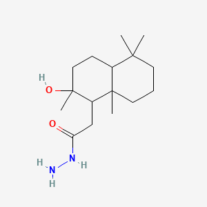 molecular formula C16H30N2O2 B2556493 2-(2-羟基-2,5,5,8a-四甲基十氢萘-1-基)乙酰肼 CAS No. 497226-66-1