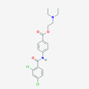 molecular formula C20H22Cl2N2O3 B255650 2-(Diethylamino)ethyl 4-[(2,4-dichlorobenzoyl)amino]benzoate 