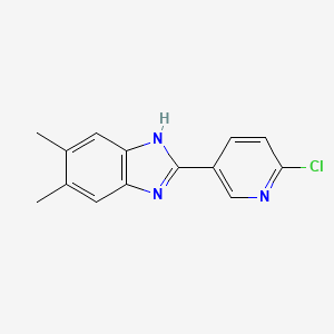 molecular formula C14H12ClN3 B2556511 2-(6-氯-3-吡啶基)-5,6-二甲基-1H-1,3-苯并咪唑 CAS No. 339112-07-1