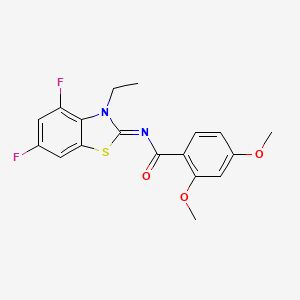 B2556526 (Z)-N-(3-ethyl-4,6-difluorobenzo[d]thiazol-2(3H)-ylidene)-2,4-dimethoxybenzamide CAS No. 868371-27-1
