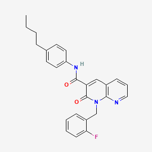 B2556529 N-(4-butylphenyl)-1-(2-fluorobenzyl)-2-oxo-1,2-dihydro-1,8-naphthyridine-3-carboxamide CAS No. 1005295-97-5