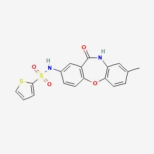 B2556542 N-(8-methyl-11-oxo-10,11-dihydrodibenzo[b,f][1,4]oxazepin-2-yl)thiophene-2-sulfonamide CAS No. 922034-85-3