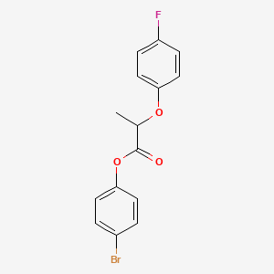 molecular formula C15H12BrFO3 B2556544 4-溴苯基 2-(4-氟苯氧基)丙酸酯 CAS No. 618073-06-6