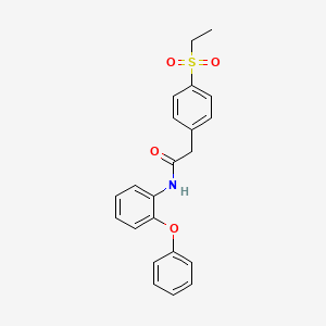 molecular formula C22H21NO4S B2556550 2-(4-(乙磺酰基)苯基)-N-(2-苯氧基苯基)乙酰胺 CAS No. 919858-70-1