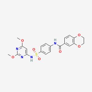 molecular formula C21H20N4O7S B2556555 Cambridge id 7161533 CAS No. 457651-16-0