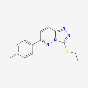 molecular formula C14H14N4S B2556557 3-(Éthylthio)-6-(p-tolyl)-[1,2,4]triazolo[4,3-b]pyridazine CAS No. 894063-14-0