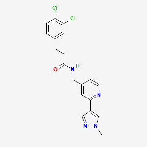 3-(3,4-dichlorophenyl)-N-{[2-(1-methyl-1H-pyrazol-4-yl)pyridin-4-yl]methyl}propanamide